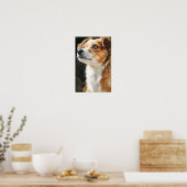 Terrier chihuahua mixed breed dog closeup ポスター (キッチン)