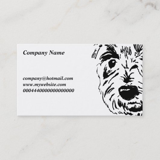 Terrier Face、Companyの会社名、 名刺 (正面)