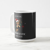 Terrier-ific Christmas Cute Dog Holiday Pun コーヒーマグカップ (正面左)