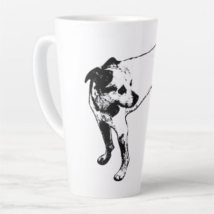 Terrier Mixフルはっきりした体プロファイルマグ カフェラテマグ