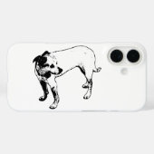 Terrier Mixフル体プロファイルiPhoneケース Case-Mate iPhoneケース (裏面 (横))