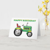 Terrifficのトラクターの誕生日 カード (黄色い花)