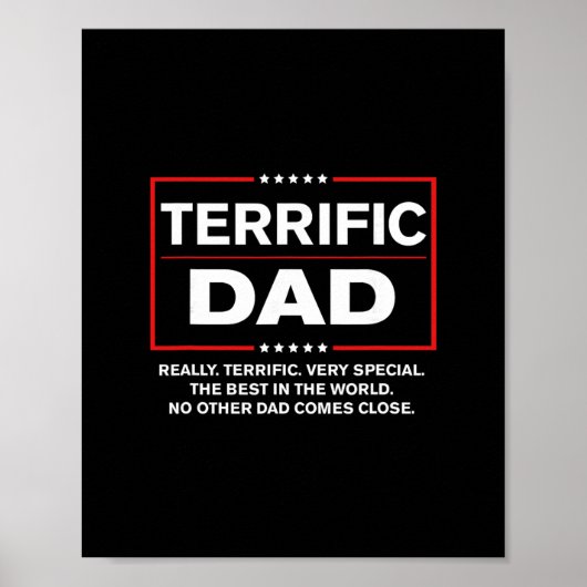 Terrific Dad - Funny Donald Trump Fathers Day  ポスター (正面)
