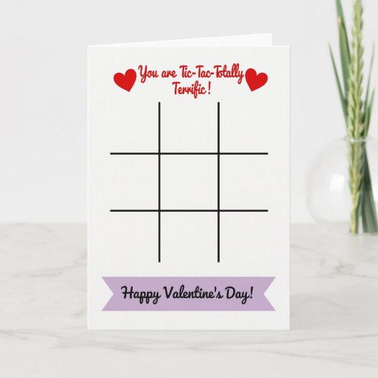 Terrific Valentine Tic Tac Toe Card カード (正面)
