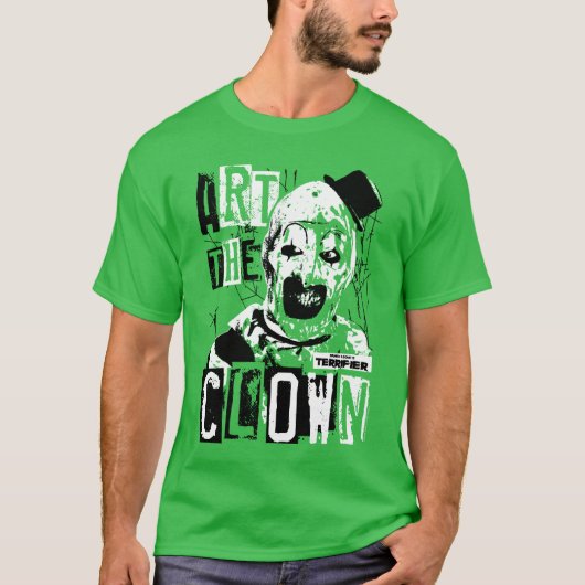 Terrifier Arthe Clown Bloody Face High Contrast Ho Tシャツ (正面)