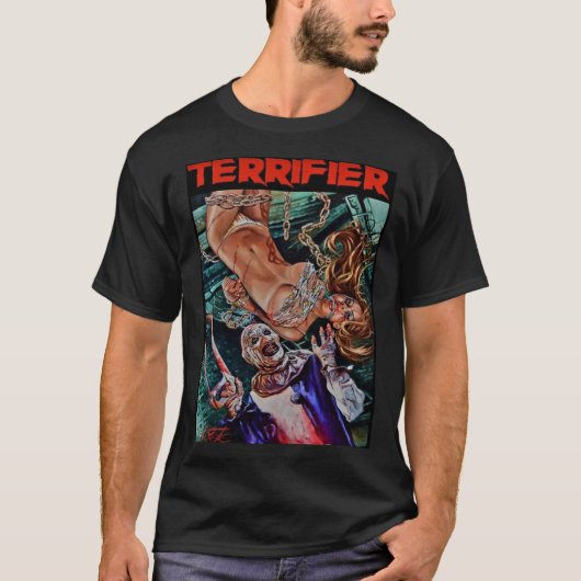 Terrifier movie horror art the clown 162 tシャツ (正面)