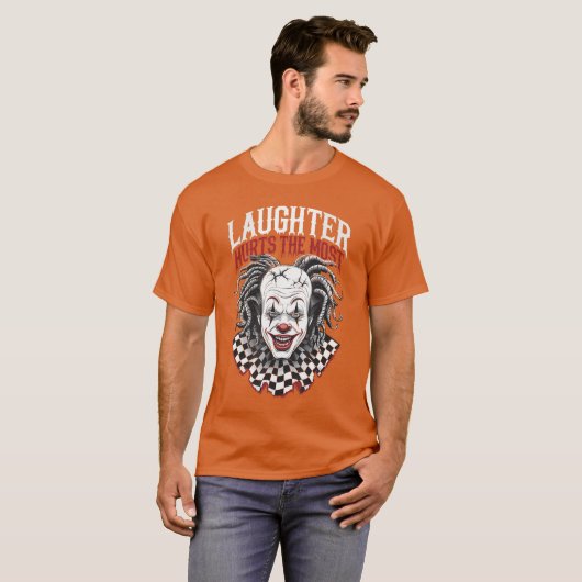 Terrifying Clown Face Killer Clown Costume Horror  Tシャツ (正面フル)