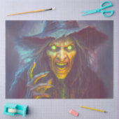 Terrifying Witch Glowing Eyes – Horror Halloween 薄葉紙 (クラフト)