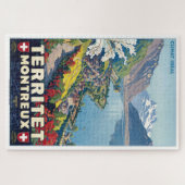 Territetのモントルー、スイス連邦共和国のヴィンテージ旅行 ジグソーパズル (横)