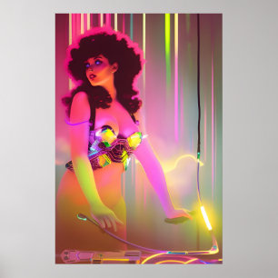 Terror on the Synthwaveターンテーブル超現実主義者 ポスター