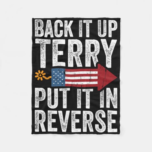 TerryをJuの4番目の逆おもしろいに置く フリースブランケット (正面)
