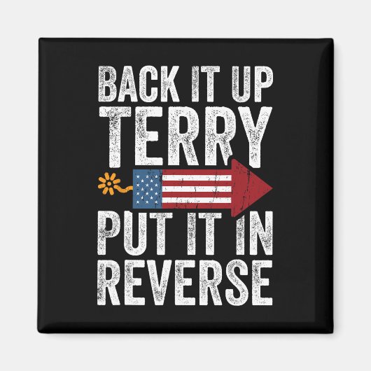 TerryをJuの4番目の逆おもしろいに置く マグネット (正面)