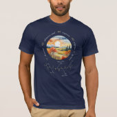 TERRYペプチド、ムーン1 カスタムテキスト付 ダーク Tシャツ (正面)