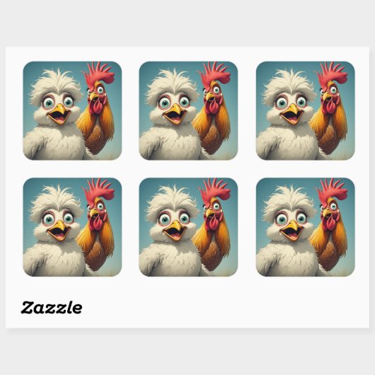 "Terry & Kay Silkie Chicken" Sticker Sheet スクエアシール (シート)