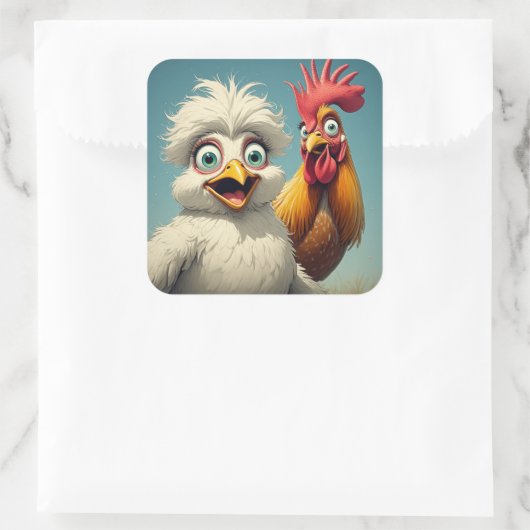 "Terry & Kay Silkie Chicken" Sticker Sheet スクエアシール (バッグ)