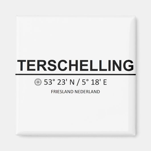 Terschelling座標 – Terschelling座標 マグネット (正面)