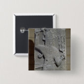 Teshubのシリアの嵐の神のStela 缶バッジ (正面&裏面)