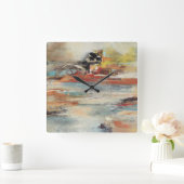 Tesiturno スクエア壁時計 (ホーム)