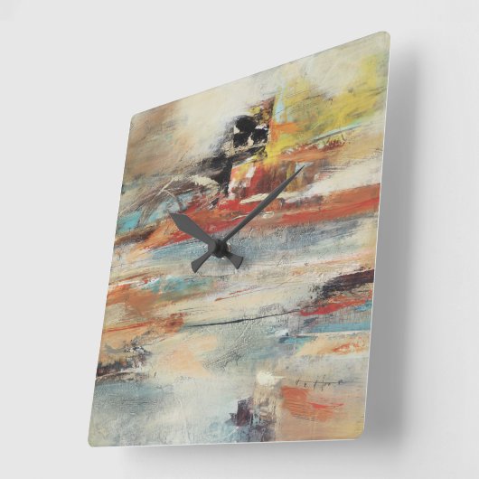 Tesiturno スクエア壁時計 (傾斜)