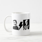 Teslaおよびエジソン-オリジナルAC/DC. コーヒーマグカップ (左)