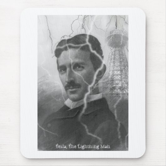Teslaの稲妻の人 マウスパッド (正面)