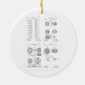 TeslaのElecro磁石モーターパテントUS381968 p 1-4 セラミックオーナメント (裏面)