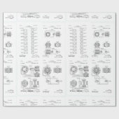 TeslaのElecro磁石モーターパテントUS381968 p 1-4 ラッピングペーパー (フラット)