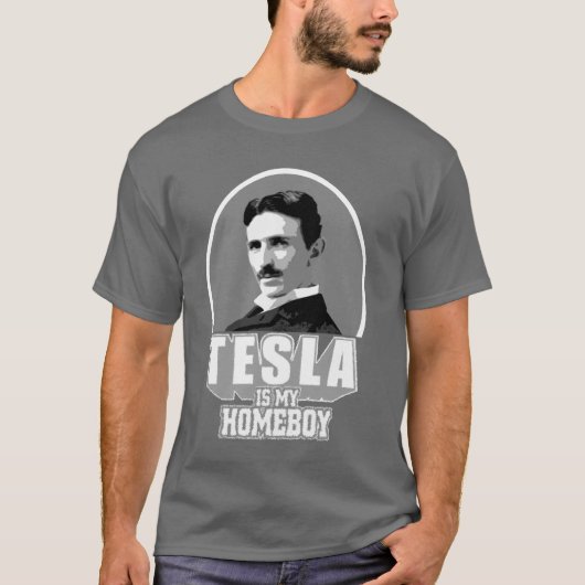 Teslaは私の同郷人です Tシャツ (正面)