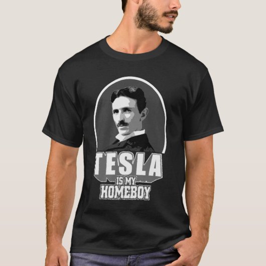 Teslaは私の同郷人の無神論者の   ワイシャツです tシャツ (正面)