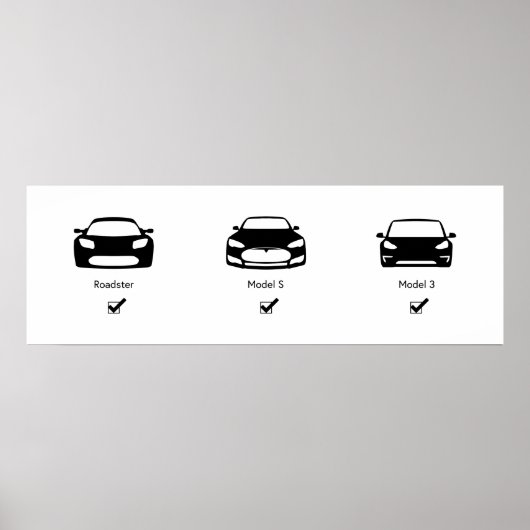 Teslaマスタープラン |マットポスター ポスター (正面)