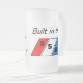 TeslaモデルSは曇らされたマグで台本を書きました フロストグラスビールジョッキ (正面右)