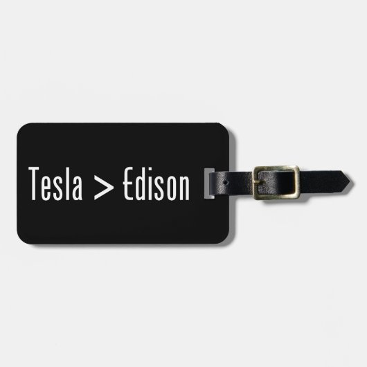 Tesla >エジソン ラゲッジタグ (正面横)