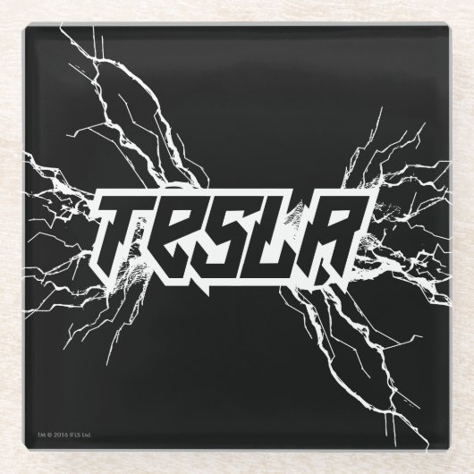 Tesla ガラスコースター (正面)