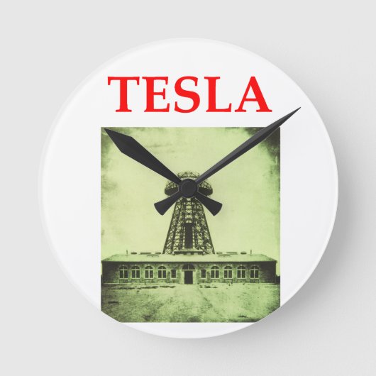 tesla ラウンド壁時計 (正面)