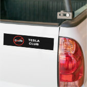 Tesla - 簡単な反ELON TESLAクラブ - 黒 バンパーステッカー (トラック上)