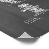 Tesla Electro Magnetic Motor Patent - Chalkboard ポスター (角)