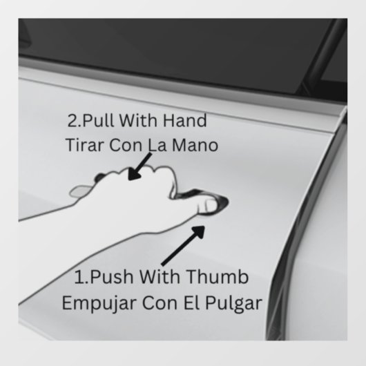 Tesla Model 3またはTesla Model Y Doorを開く方法 ウィンドウサイン (シート)