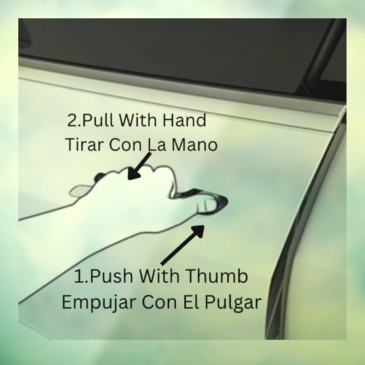 Tesla Model 3またはTesla Model Y Doorを開く方法 ウィンドウサイン (シート3)