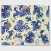 Tesoros del Mar: Peces y Burbujas ラッピングペーパー (フラット)