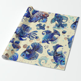 Tesoros del Mar: Peces y Burbujas ラッピングペーパー