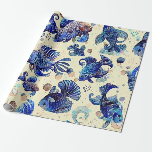 Tesoros del Mar: Peces y Burbujas ラッピングペーパー (アンロールド)