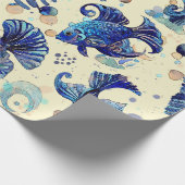 Tesoros del Mar: Peces y Burbujas ラッピングペーパー (角)