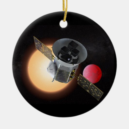 TESSプラネットハンター宇宙船 セラミックオーナメント (正面)
