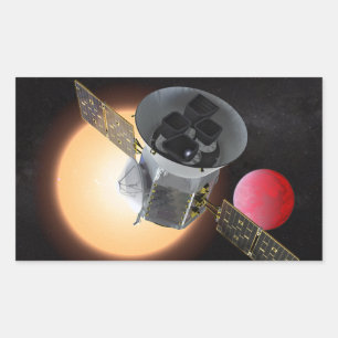 TESSプラネットハンター宇宙船 長方形シール