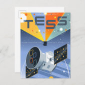 Tess宇宙望遠鏡ポスター。 ポストカード (正面/裏面)