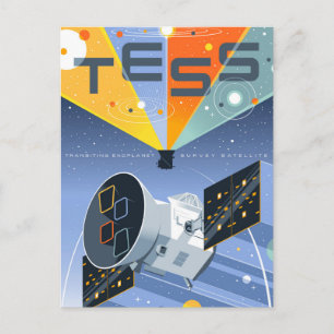 Tess宇宙望遠鏡ポスター。 ポストカード