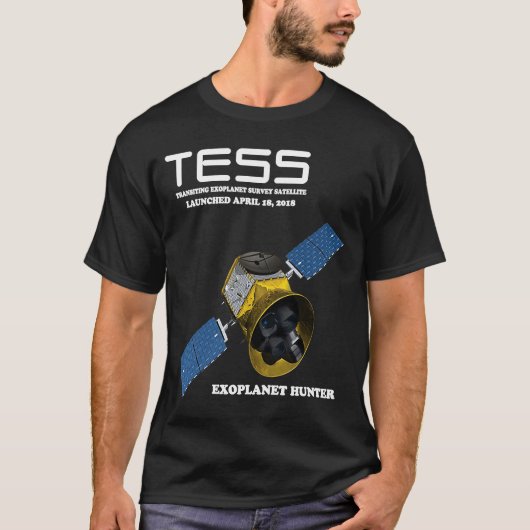 TESS通過太陽系外惑星探査衛星 Tシャツ (正面)