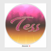 Tess Vorname Name golden pink Aufkleber Sticker シール (シート)