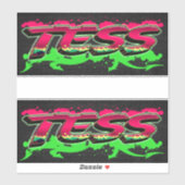 Tess Vorname Name Graffiti Aufkleber Sticker シール (シート)