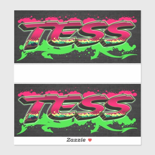 Tess Vorname Name Graffiti Aufkleber Sticker シール (シート)